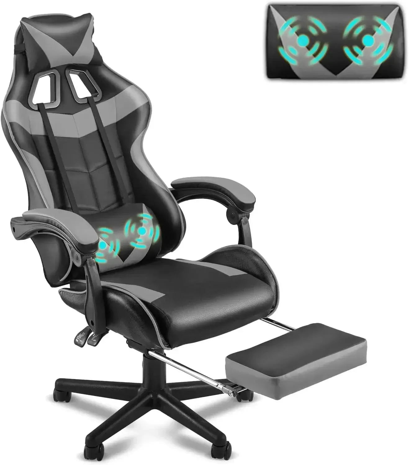 Pink Gaming Chair with Footrest, Computer Armchair for Desk & Office - Games Nex Gen