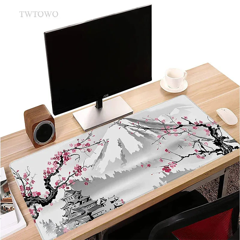 Sakura Japanese Cherry Blossom Mouse Pad Gaming XL Home New HD Mousepad XXL keyboard pad Non-Slip Office Carpet Laptop Mice Pad - Games Nex Gen