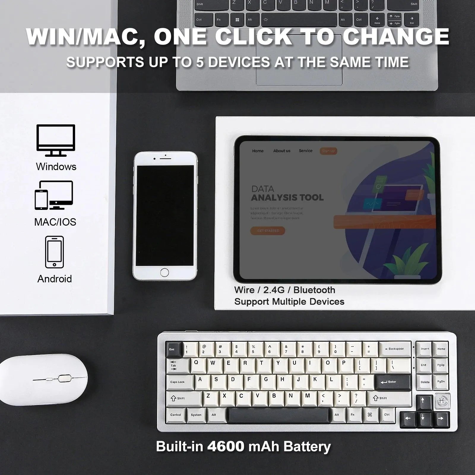 Aluminum Mechanical Gaming Keyboard, Hot Swappable RGB - Games Nex Gen 