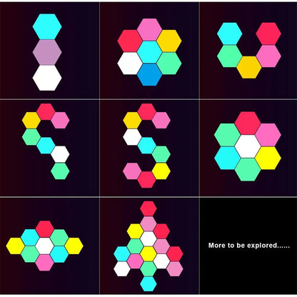 Touch Sensor LED Night Light – Modular Hexagonal Quantum Wall Lamp