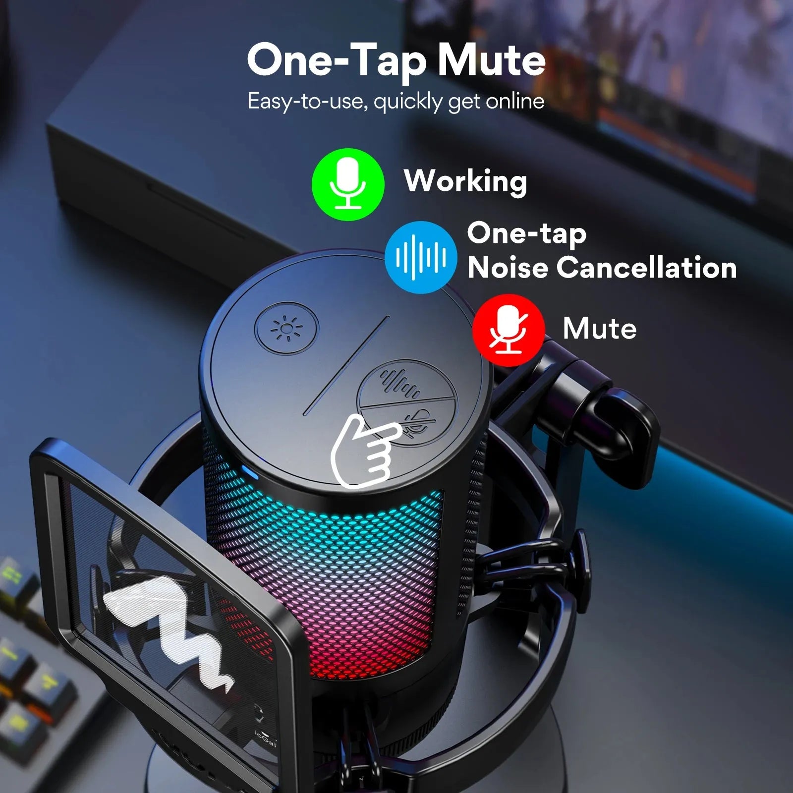 Maono DGM20 Gaming Microphone – USB, Noise Cancelling - Games Nex Gen 