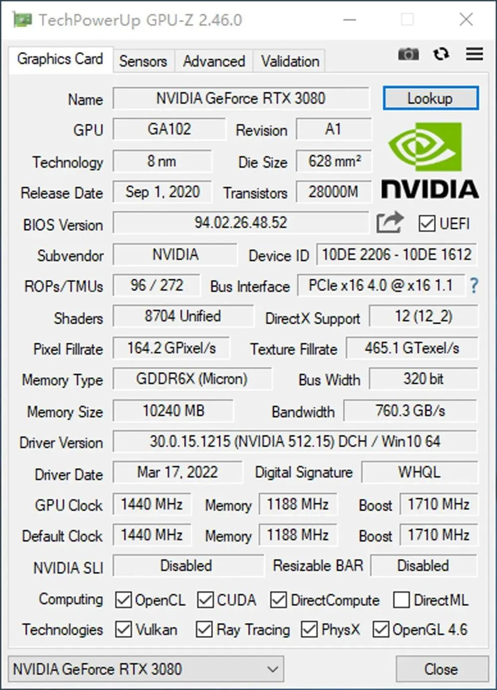 MLLSE RTX 3080 10GB Graphics Card GDDR6X 320 Bit PCI-E 4.0×16 8+8Pin NVIDIA GPU RGB Lighting Gaming Video Card Placa De Video - Games Nex Gen 
