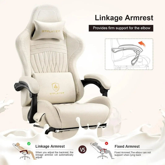 Gaming Chair with Footrest & Bluetooth Speakers, Ergonomic - Games Nex Gen 