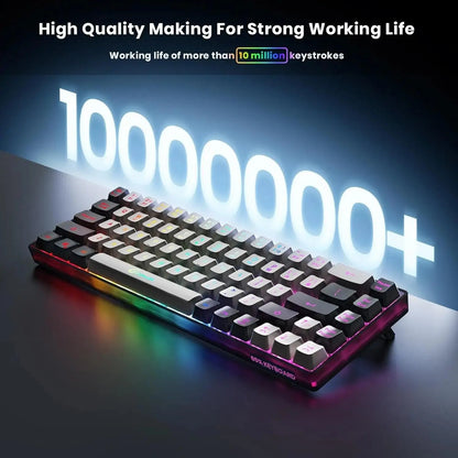 Wireless Gaming Keyboard Rechargeable Backlit Anti-Ghosting for PC