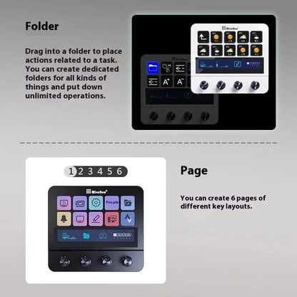 Mbox N4 Stream Deck Adjustable Stand 10-Key Macro Keyboard