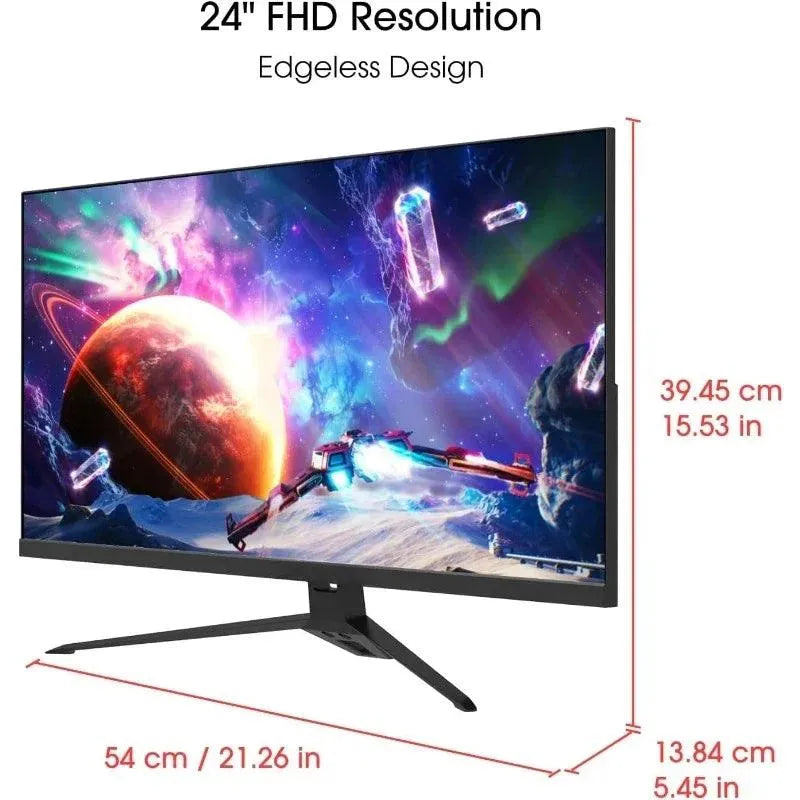 Gaming Monitor 24" 165Hz, Full HD, FreeSync, Eye Care, Built-in Speakers - Games Nex Gen 