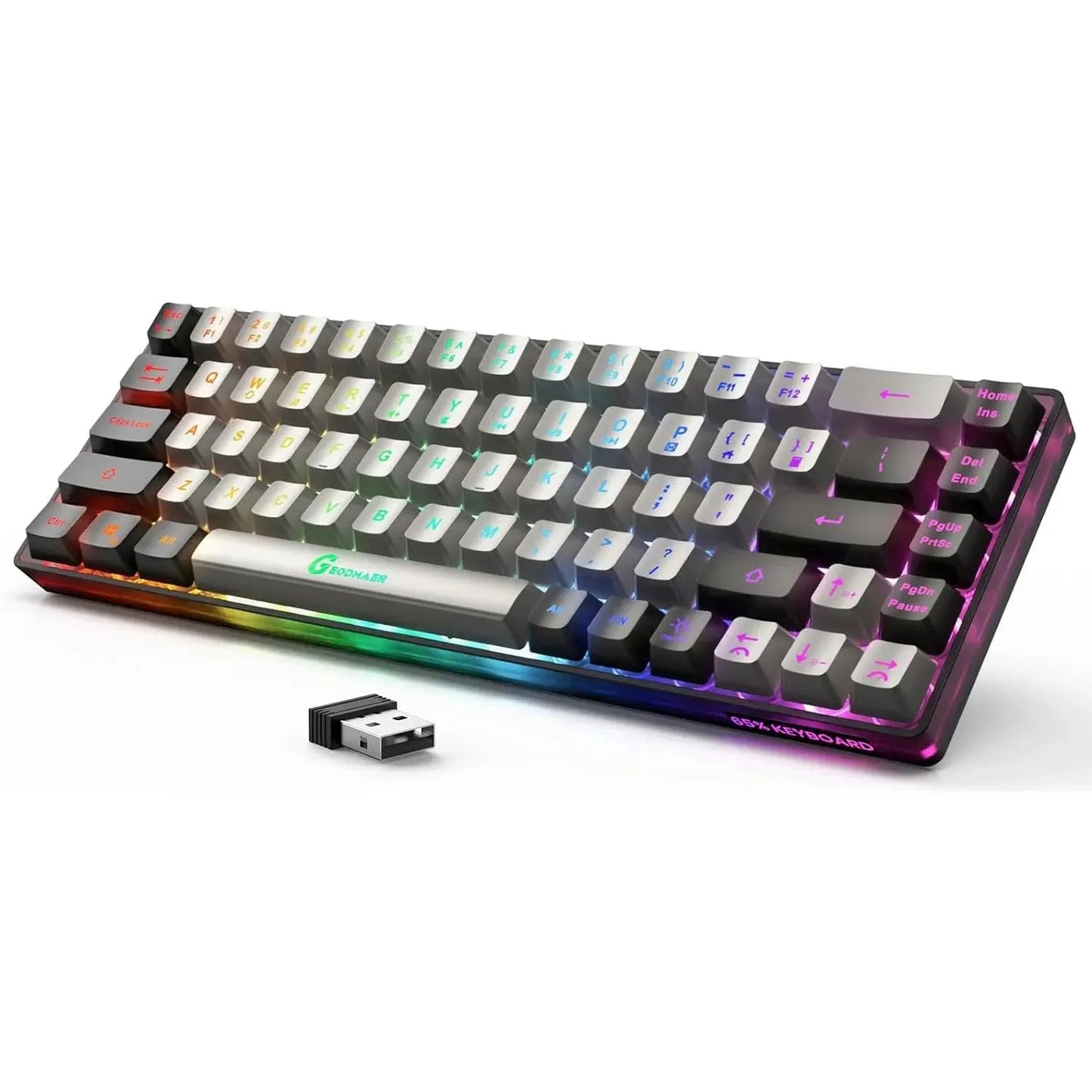 Wireless Gaming Keyboard Rechargeable Backlit Anti-Ghosting for PC