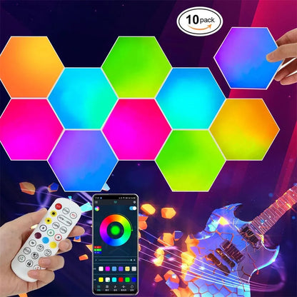 Touch Sensor LED Night Light – Modular Hexagonal Quantum Wall Lamp