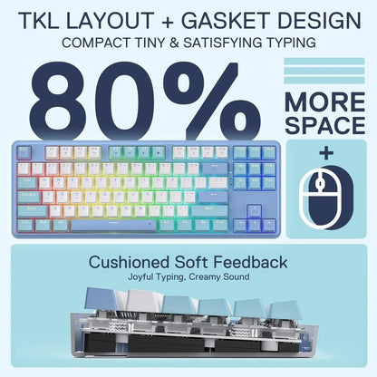 Redragon K707 TKL RGB Gaming Keyboard, Hot-Swap, Noise Dampening - Games Nex Gen 