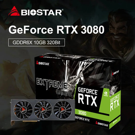 RTX 3080 Graphic Card LHR 10GB GDDR6X NVIDIA - High Performance - Games Nex Gen 
