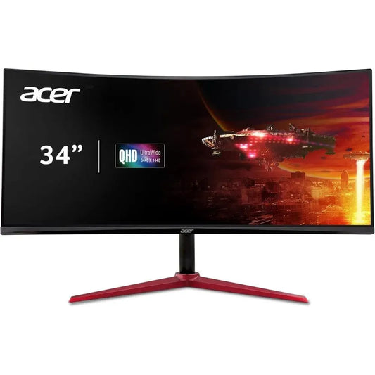 Nitro 34" UWQHD Curved Gaming Monitor, 180Hz, FreeSync, 3440x1440 - Games Nex Gen 
