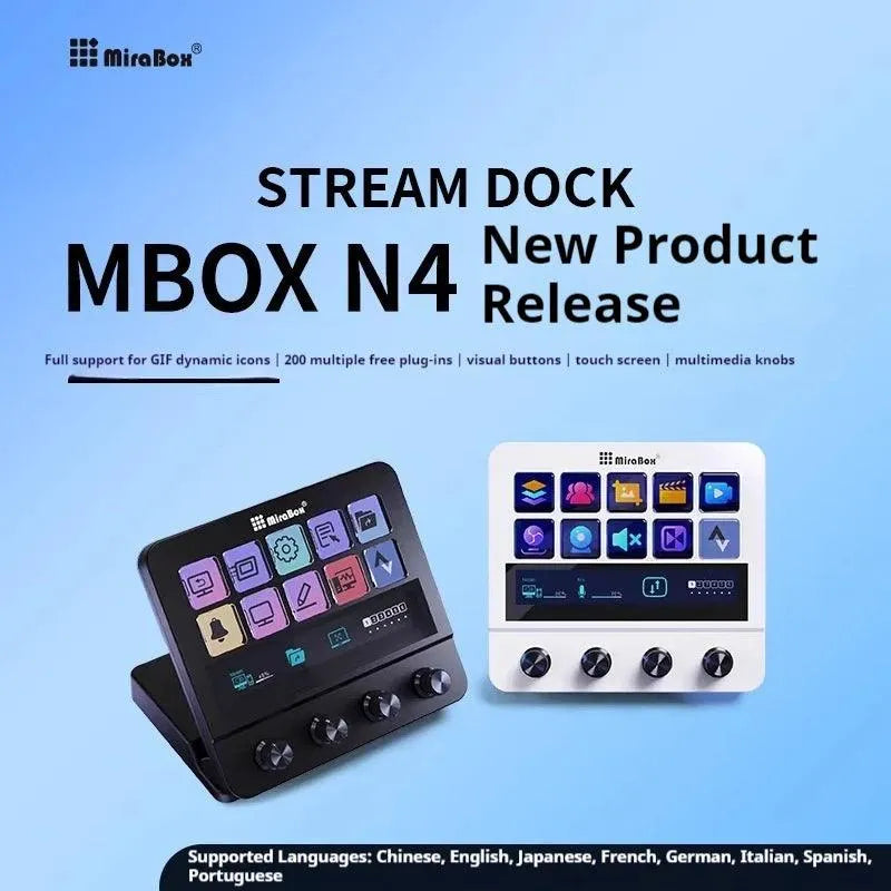 Mbox N4 Stream Deck Adjustable Stand 10-Key Macro Keyboard